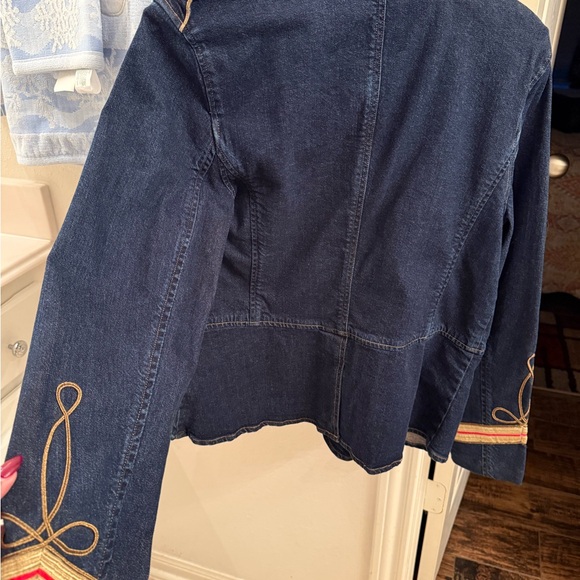 Ralph Lauren Dark Blue Denim Jacket with Gold Trim - Picture 6 of 7